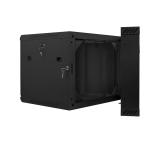 Lanberg rack cabinet 19" double-section wall-mount 9U / 600x600 for self-assembly (flat pack), black