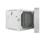 Lanberg rack cabinet 19" double-section wall-mount 9U / 600x600 for self-assembly (flat pack), grey