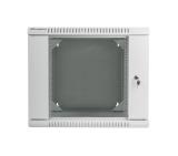 Lanberg rack cabinet 19" double-section wall-mount 9U / 600x600 for self-assembly (flat pack), grey