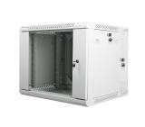 Lanberg rack cabinet 19" double-section wall-mount 9U / 600x600 for self-assembly (flat pack), grey