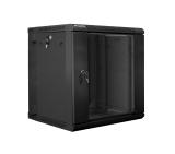 Lanberg rack cabinet 19" double-section wall-mount 12U / 600x600 for self-assembly (flat pack), black