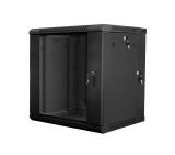 Lanberg rack cabinet 19" double-section wall-mount 12U / 600x600 for self-assembly (flat pack), black