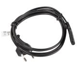 Lanberg CEE 7/16 -> IEC 320 C7 EURO (RADIO) power cord 1.8m VDE, black