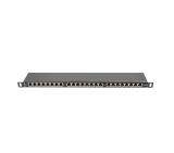 Lanberg patch panel 24 port 0.5U CAT.5E shielded, black