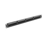 Lanberg patch panel 24 port 1U CAT.6, black