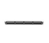 Lanberg patch panel 24 port 1U CAT.6, black