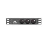 Lanberg power distribution unit (PDU) 10"1U 16A 3X 230V PL 2M, black