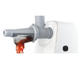 Bosch MFW2517W, Meat mincer, SmartPower Meat mincer from SmartPower range: 1500W, 1,7 kg/min, 2 sieves, 1 sausage horn, fruit press attachment, shredder with 3 barrels, no reverse, white