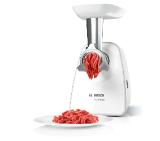 Bosch MFW2520W, Meat mincer, SmartPower Meat mincer from SmartPower range: 1500W, 1,7 kg/min, 2 sieves, 1 sausage horn, kebbe attachment, no reverse, white