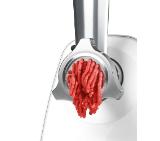 Bosch MFW2520W, Meat mincer, SmartPower Meat mincer from SmartPower range: 1500W, 1,7 kg/min, 2 sieves, 1 sausage horn, kebbe attachment, no reverse, white