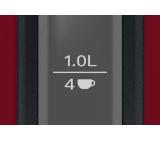 Bosch TWK3P424, Kettle, DesignLine, 2000-2400 W, 1.7 l, Red