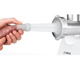 Bosch MFW3X15W, Meat mincer, CompactPower 2000 W, 2,5 kg/min, Fruit press, Sausage attachment, Reverse function, White