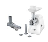 Bosch MFW2515W, Meat mincer, SmartPower Meat mincer from SmartPower range: 1500W, 1,7 kg/min, 2 sieves, 1 sausage horn, fruit press attachment, no reverse, white