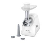 Bosch MFW2510W, Meat mincer, SmartPower Meat mincer from SmartPower range: 1500W, 1,7 kg/min, 2 sieves, 1 sausage horn, no reverse, white