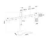 Neomounts Flat Screen Desk Mount (stand) for 2 Monitor Screens