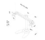 Neomounts Flat Screen Desk Mount (stand/grommet) for 2 Monitor Screens