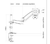 Neomounts Flat Screen Desk Mount (clamp/grommet)