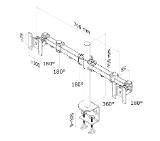 Neomounts Flat Screen Desk Mount (clamp) for 2 Monitor Screens