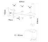 Neomounts Flat Screen Desk Mount (clamp/grommet)