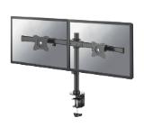 Neomounts Flat Screen Desk Mount (clamp/grommet) for 2 Monitor Screens - Crossbar