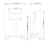 Neomounts Motorised Mobile Floor Stand - VESA 200x200 up to 800x600