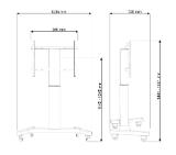 Neomounts Motorised Mobile Floor Stand - VESA 200x200 up to 800x600
