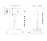 Neomounts Motorised Mobile Floor Stand - VESA 200x200 up to 800x600