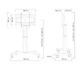 Neomounts Motorised Mobile Floor Stand - VESA 200x200 up to 800x600
