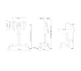 Neomounts Motorised Mobile Floor Stand (90° tilt) - VESA 200x200 up to 800x600