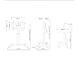 Neomounts Motorised Mobile Floor Stand (90° tilt) - VESA 200x200 up to 800x600