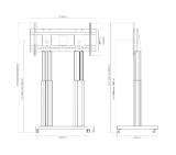 Neomounts Motorised Mobile Floor Stand - VESA 300x200 up to 1200x600