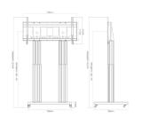 Neomounts Motorised Mobile Floor Stand - VESA 300x200 up to 1200x600