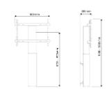 Neomounts Motorised Floor Stand/Wall Mount - VESA 200x200 up to 800x600