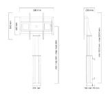 Neomounts Motorised Floor Stand/Wall Mount - VESA 200x200 up to 800x600