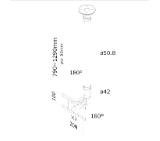 Neomounts Flat Screen Ceiling Mount (Height: 79-129 cm)