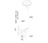 Neomounts Flat Screen Ceiling Mount (Height: 64-105 cm)