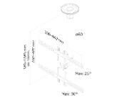 Neomounts Flat Screen Ceiling Mount (Height: 64-105 cm)
