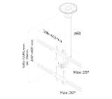 Neomounts Flat Screen Ceiling Mount (Height: 64-105 cm)
