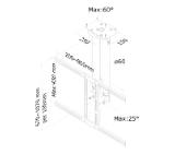 Neomounts Flat Screen Ceiling Mount (Height: 64-104 cm)