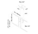 Neomounts Flat Screen Ceiling Mount (Height: 64-104 cm)