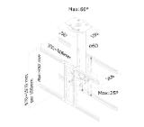 Neomounts Flat Screen Ceiling Mount (Height: 64-104 cm) for 2 Screens