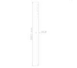 Neomounts 200 cm extension pole for FPMA-C200/C400SILVER/PLASMA-C100