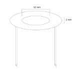 Neomounts Ceiling cover for FPMA-C100 & FPMA-C100SILVER, 51 mm, metal
