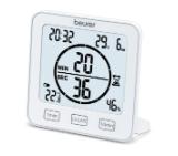 Beurer HM 22 thermo hygrometer; displays temperature, relative humidity, date and time; timer function; sensor buttons