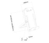 Neomounts Tablet Desk Stand (fits most 7"-10,1" tablets, can also be mounted on VESA 75x75)