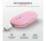 TRUST Puck Wireless & BT Rechargeable Mouse Pink