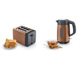 Bosch TAT4P429, Toaster, DesignLine, 820-970 W, Auto power off, Defrost and warm setting, Lifting high, Copper