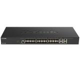 D-Link 24x10G SFP+  ports + 4x10G Base-T ports Smart Managed Switch