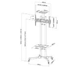 Neomounts Mobile Flat Screen Floor Stand (height: 155-170 cm)