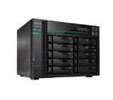 Asustor Lockerstore 10 AS6510T, 10-Bay NAS, Intel ATOM C3538 Quad-Core( Denverton 2.1GHz), 8GB DDR4 (Max 32 GB) , 10 GbE x 2, 2.5 GbE x 2, USB 3.2 Gen-1 x 2, 10 x 2.5” / 3.5” SATA or SSD, 2 x M.2PCIe (NvMe) or SATA SSD, with lockable tray, AES-NI hardwar